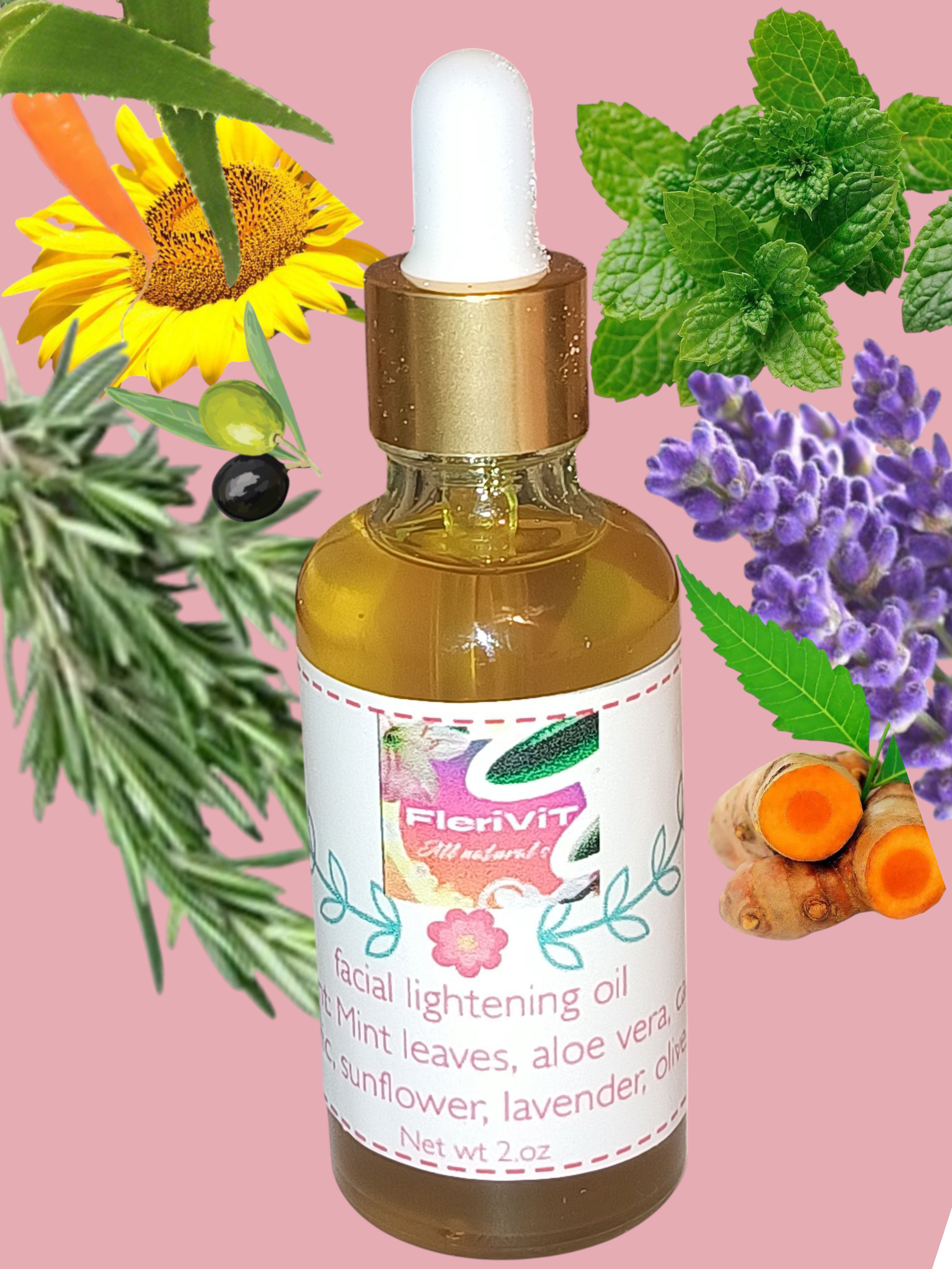 Flerivit, Facial enlightening Oil 2.Oz